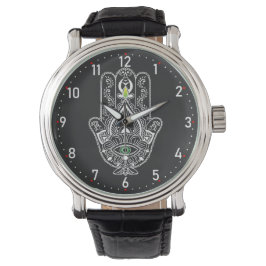 Reloj De Pulsera Protector de ojos verdes Hamza Hand