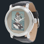 Reloj De Pulsera Protesta vintage contra el activismo pingüino<br><div class="desc">Protesta vintage contra el activismo pingüino</div>