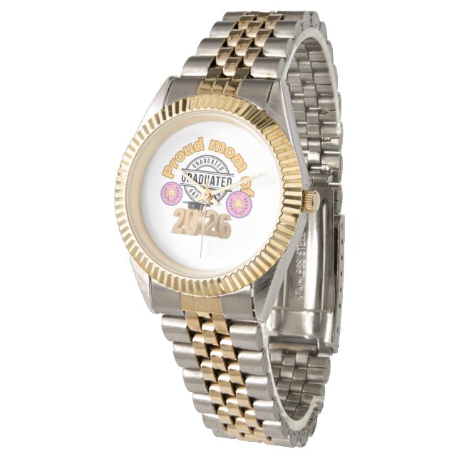 Reloj De Pulsera Proud Mom of Graduate 2026 – Graduation Celebratio (Angular)