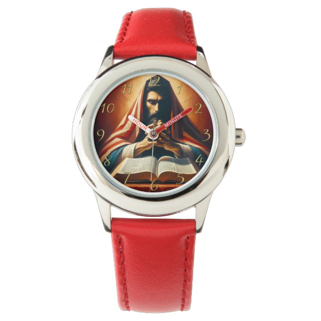Reloj De Pulsera Proverbios 3:5 santa biblia con manos  (Anverso)
