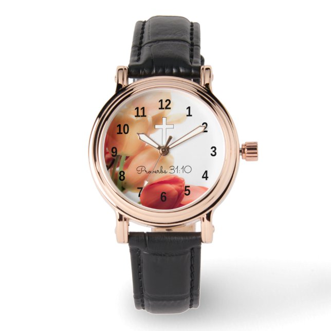 Reloj De Pulsera Proverbios de las escrituras 31 | Mujer cristiana (Anverso)