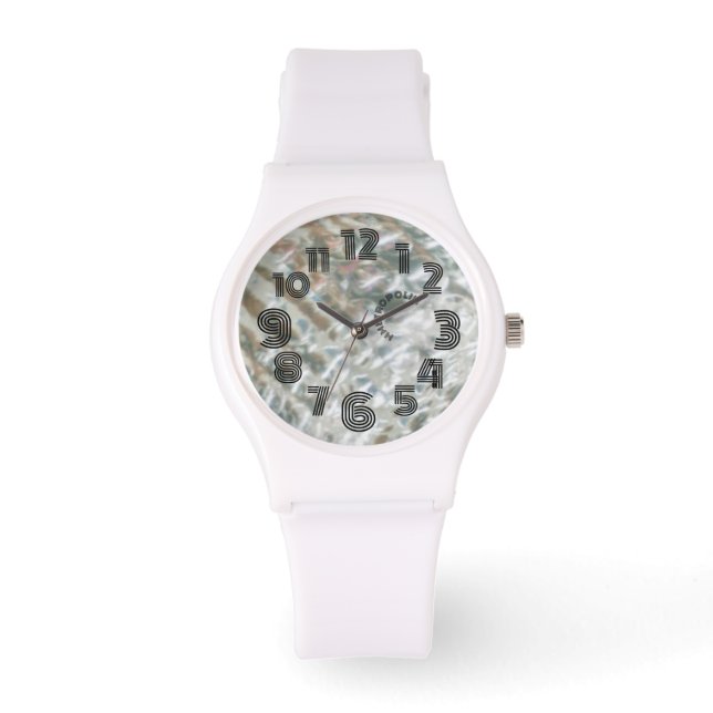 RELOJ DE PULSERA PRUEBA DEPORTÁNEA DE SILICÓN BLANCO / DUCHA (Anverso)