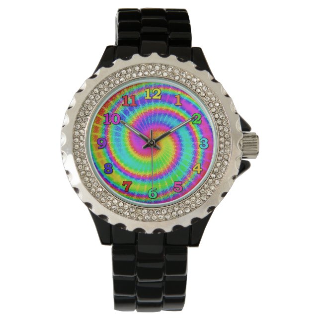 Reloj De Pulsera Psicodelia hippie de ojo retro (Anverso)