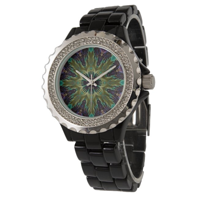 Reloj De Pulsera Psicodelic Mandala Retro Hippie Trippy Moda Boho (Angular)