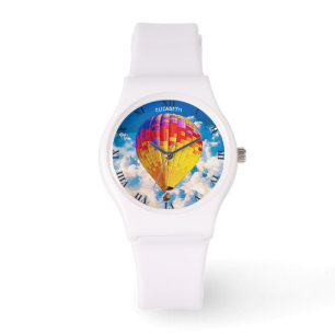 Reloj De Pulsera Psicodélico globo aerostático abstracto