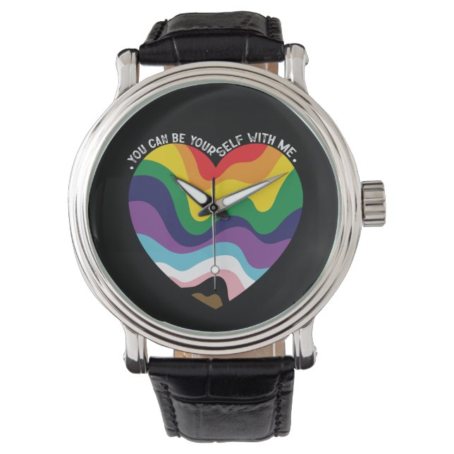 Reloj De Pulsera Puedes Estar Conmigo Mismo Gay Transgénero LGBT (Anverso)