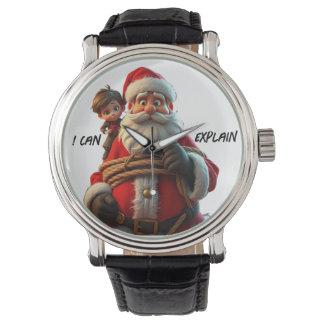 Reloj De Pulsera Puedo Explicarlo, Personalizado Santa Claus Y Pequ