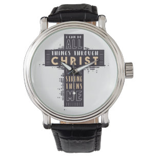 Reloj De Pulsera Puedo Hacer Todas Las Cosas A Través De Jesucristo