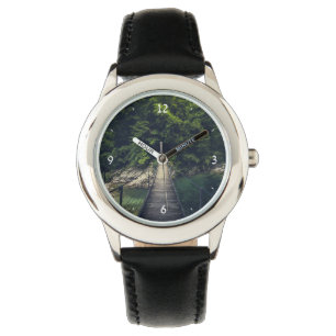 Reloj De Pulsera Puente colgante simple río Idrijca, Eslovenia
