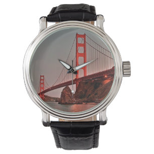 Reloj De Pulsera Puente Golden Gate al sol abajo