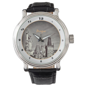 Reloj De Pulsera Puente Praga y Carlos, Cristo, Castillo / Checia 