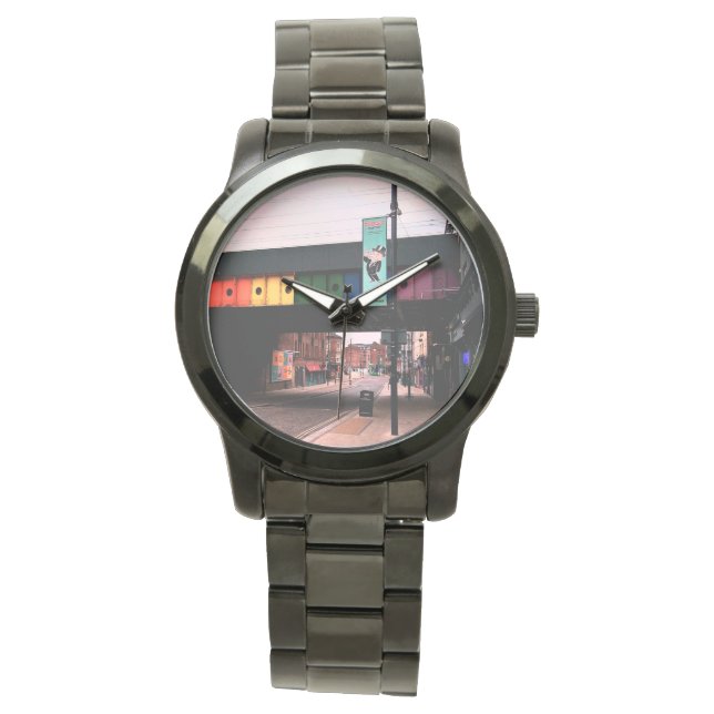 Reloj De Pulsera Puente rayado (Anverso)