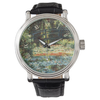 Reloj De Pulsera Puente sobre el estanque de nenúfares de Claude Mo