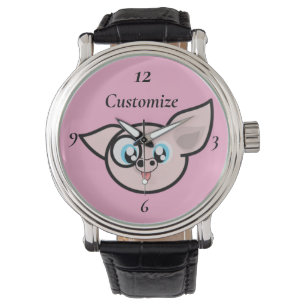 Reloj De Pulsera Puerco Tonto Sonriendo Thunder_Cove