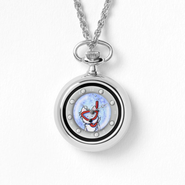 Reloj De Pulsera Puerto de buceo Westie (Anverso)