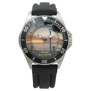 Reloj De Pulsera Puesta del sol del Caribe tropical