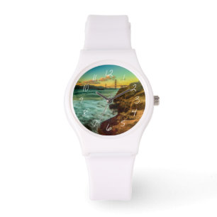 Reloj De Pulsera Puesta del sol en la playa del panadero