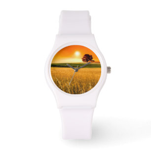 Reloj De Pulsera Puesta del sol roja sangre