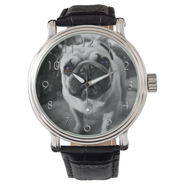 Reloj De Pulsera Pug guapo (Anverso)