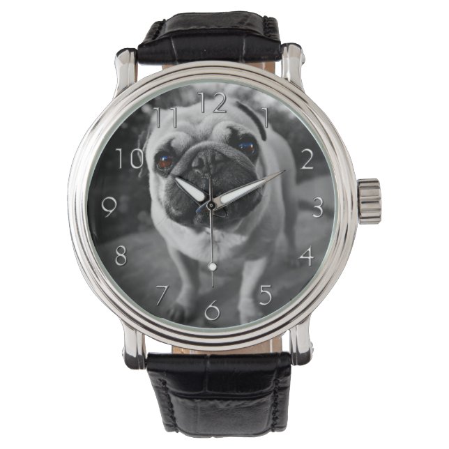 Reloj De Pulsera Pug guapo (Anverso)