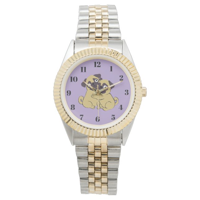 Reloj De Pulsera Pug hug  (Anverso)