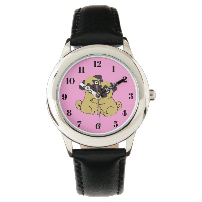 Reloj De Pulsera Pug hug  (Anverso)
