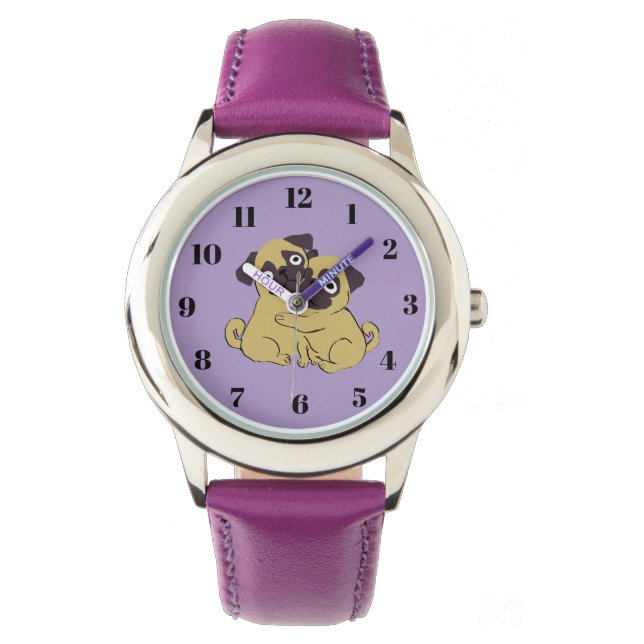 Reloj De Pulsera Pug hug  (Anverso)