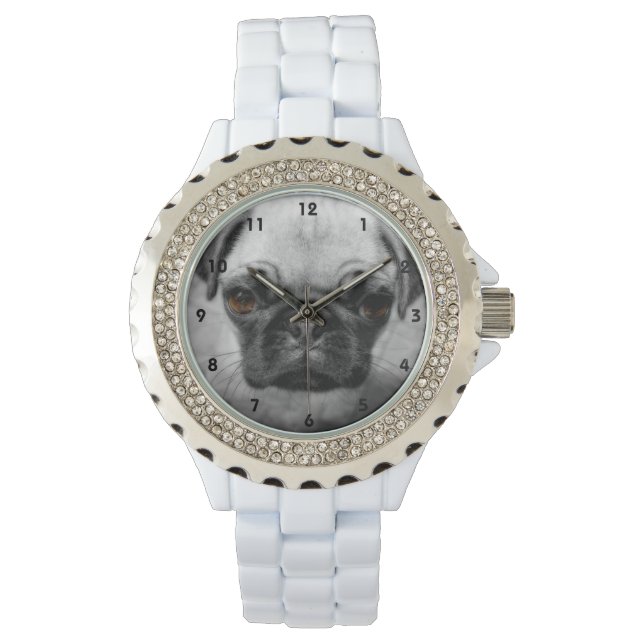 Reloj De Pulsera Pug Pup (Anverso)