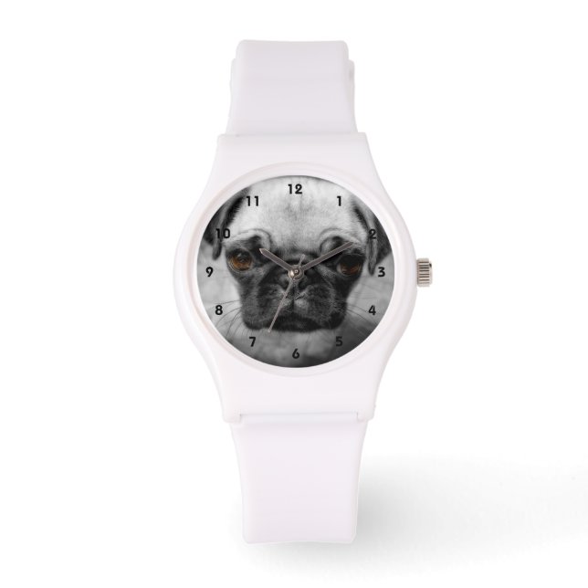 Reloj De Pulsera Pug Pup (Anverso)