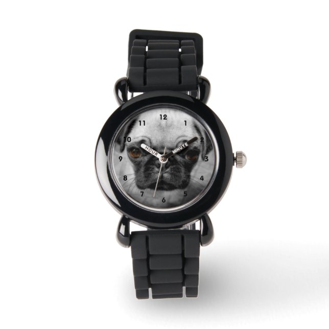 Reloj De Pulsera Pug Pup (Anverso)