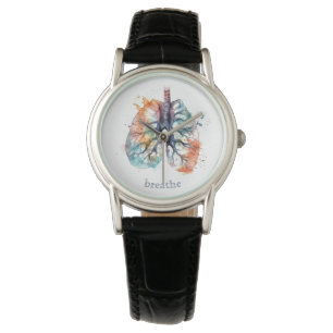 Reloj De Pulsera Pulmones, respira como un árbol, personalizable