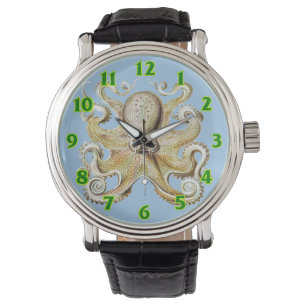 Reloj De Pulsera Pulpito Vintage Ernst Haeckel Vida Marina Náutica