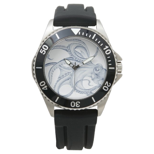 Reloj De Pulsera Pulpo azul Cephalopod Tinta Kraken (Anverso)