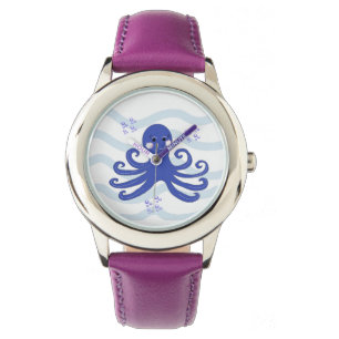 Reloj De Pulsera Pulpo de dibujos animados caprichoso