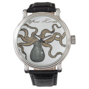 Reloj De Pulsera Pulpo Kraken Antiguo Marino Costero Fauna