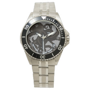 Reloj De Pulsera Pulpo negro sobre ancla