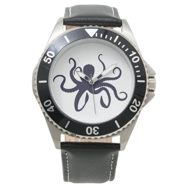 RELOJ DE PULSERA PULPO. OCTOPUS NEGRO. (Anverso)