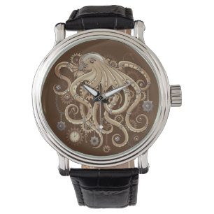 Reloj De Pulsera Pulpo Steampunk Retro Fantasía Mecánica