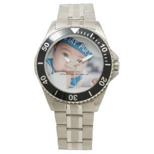 Reloj De Pulsera Pulsera de acero inoxidable para hombres fotográfi