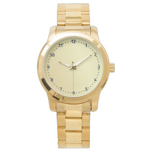 Reloj De Pulsera Pulsera de oro sobredimensionada de Unisex