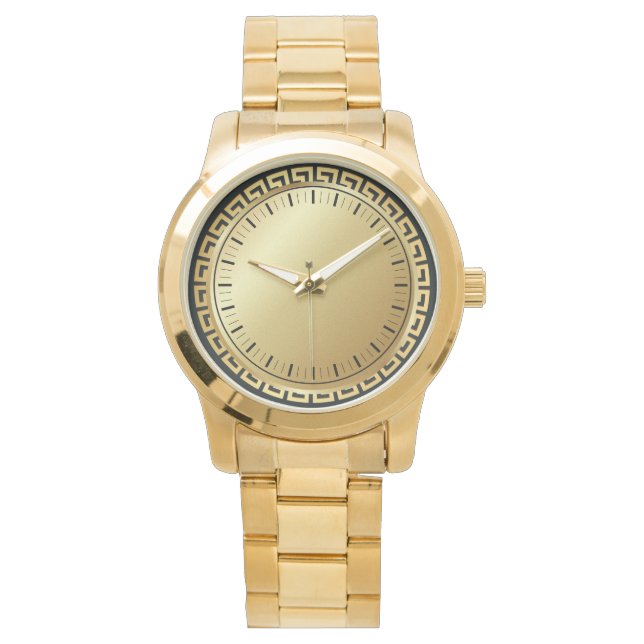 Reloj De Pulsera Pulsera de oro sobredimensionada masculina (Anverso)