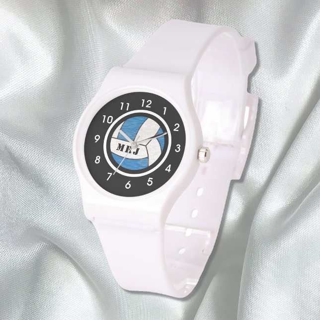 Reloj De Pulsera Pulsera de silicona Monograma de Voleibol femenino (Subido por el creador)