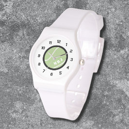 Reloj De Pulsera Pulsera de silicona sobre el Monograma de las Muje