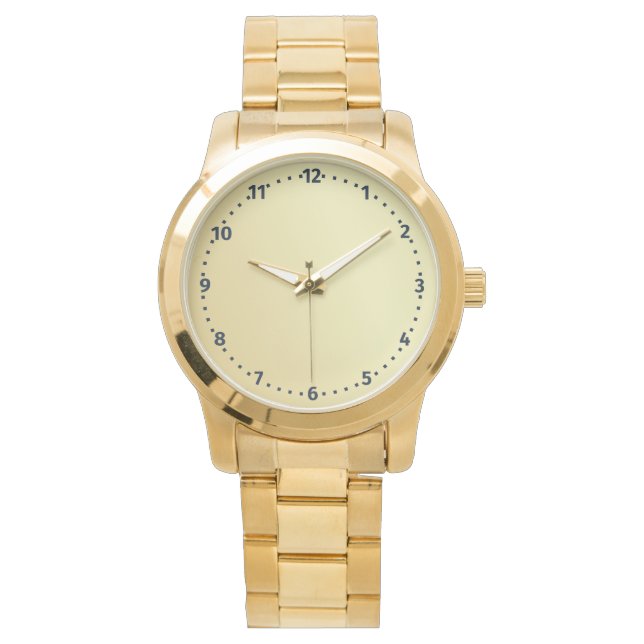 Reloj De Pulsera Pulsera Monogramada Unisex de oro sobredimensionad (Anverso)