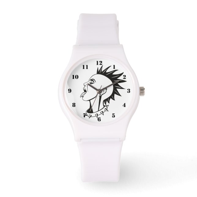 Reloj De Pulsera Punk NEGRO Y BLANCO FEMENINO (Anverso)