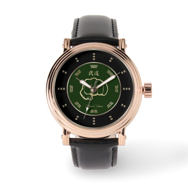 Reloj De Pulsera Puño de artes marciales de oro (Anverso)
