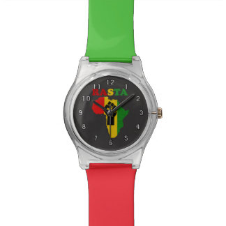 Reloj De Pulsera Puño de poder negro rasta en África