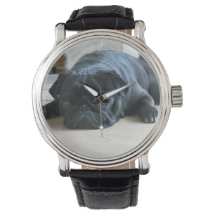 Reloj De Pulsera puño negro plano