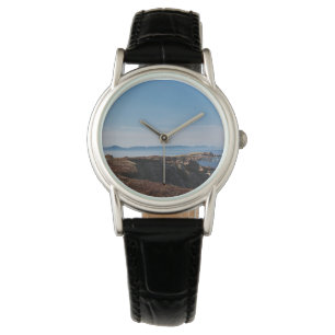 Reloj De Pulsera Punto de niebla del blanco del pasado del
