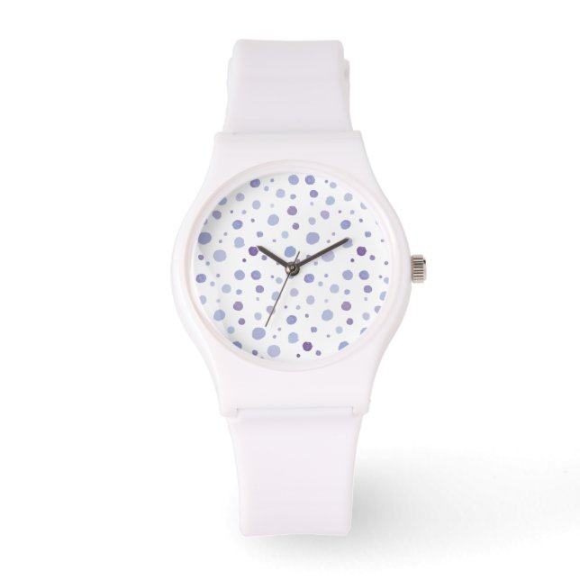 Reloj De Pulsera puntos de polka pintados a mano (Anverso)